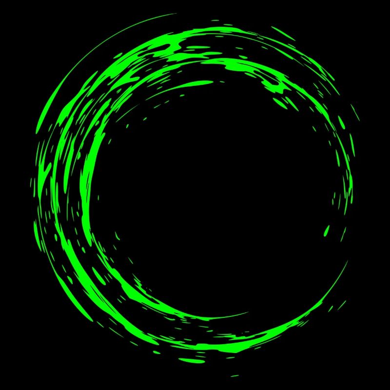 Circle green brush