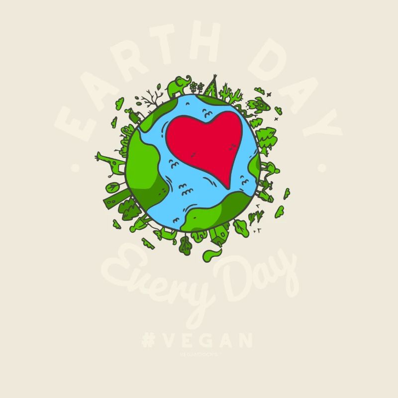 Earth Day Every Day Tshirt #vegan (Compassion)
