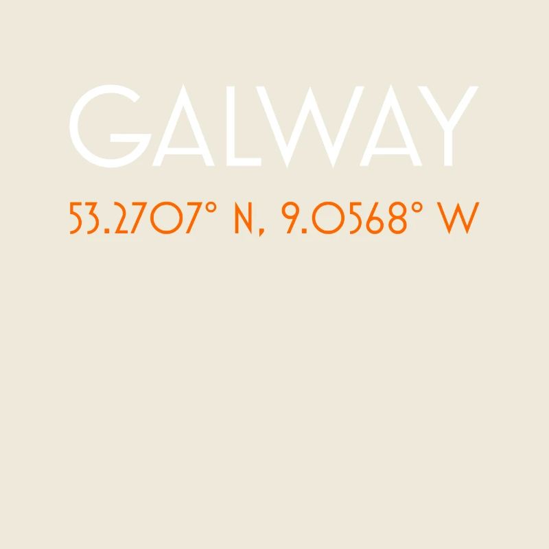 Coordonnées minimalistes de Galway Irlande