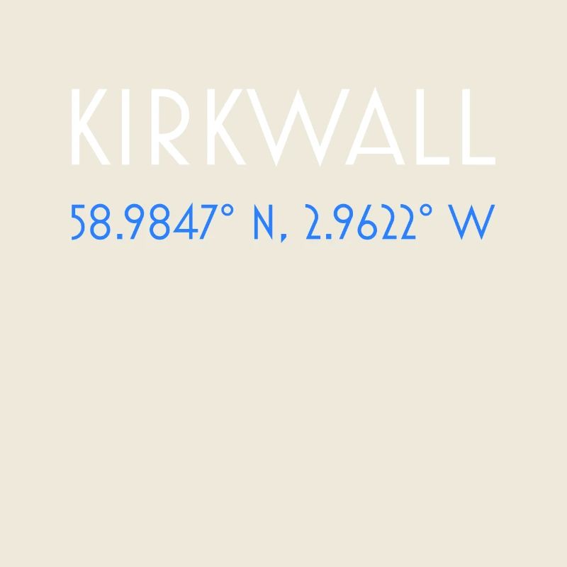Kirkwall Orkney minimalist coordinates
