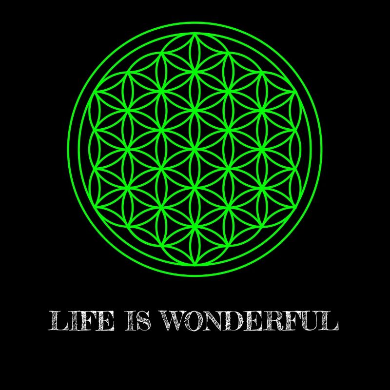 Blume des Lebens. Das Leben ist wunderbar.