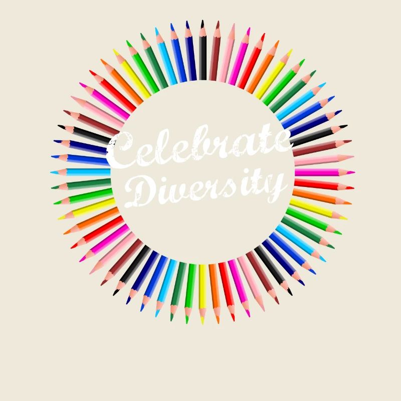 diversity colored pens circle tolerant lbgtq