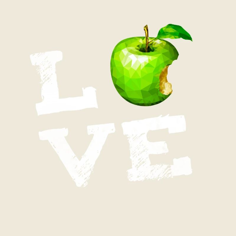 love fruit apple green bitten off icon pc nerd fun