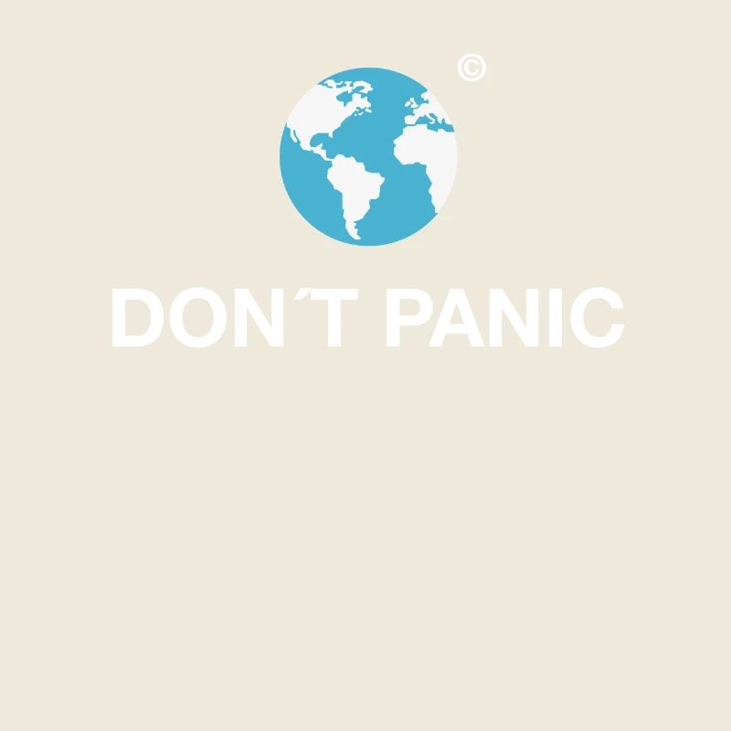 dont panic Earth planet hitchhiker's galaxy climate wall