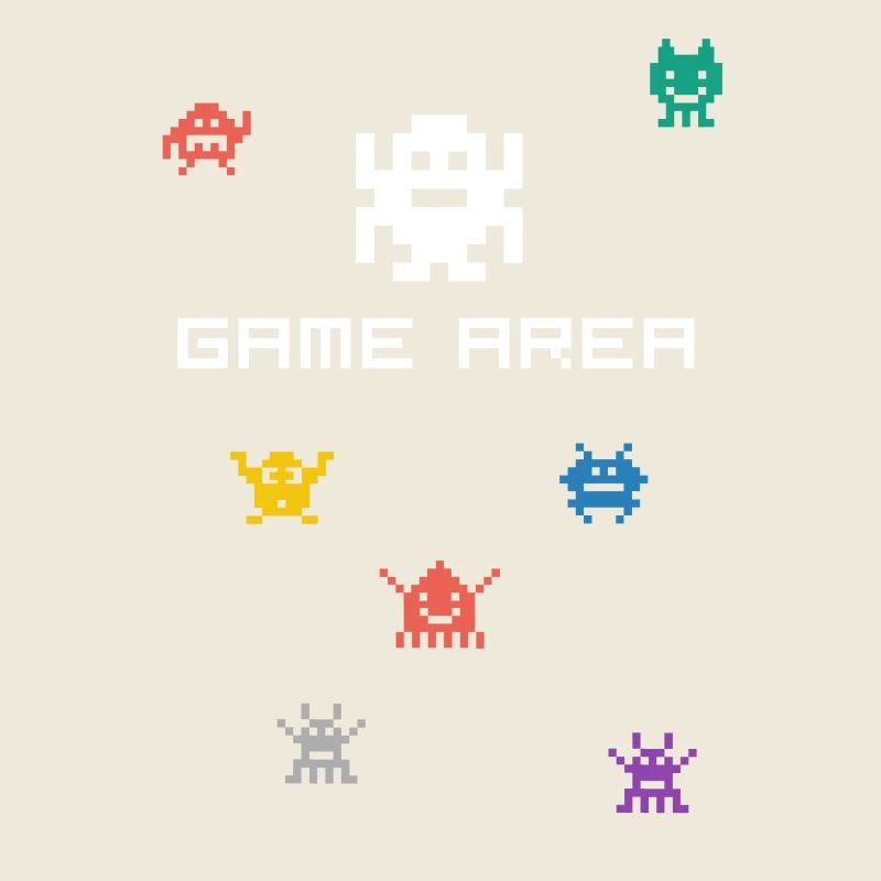 zone de jeu pixel nerd pc konsole retro gamer Monste