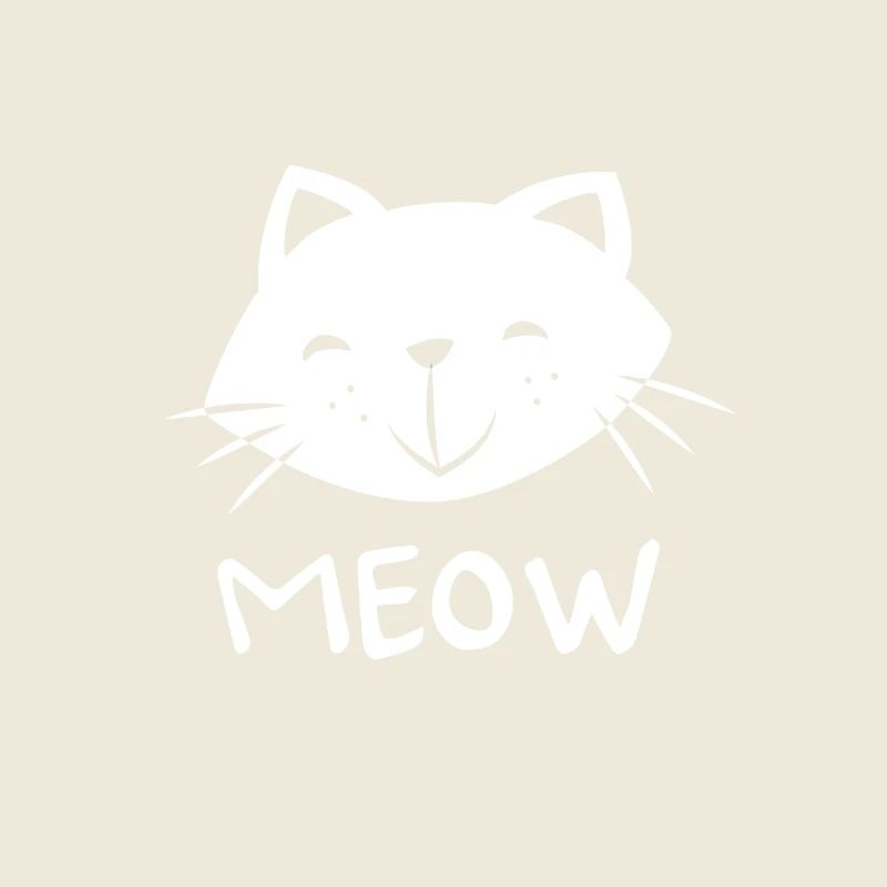 Weiße Katze Kopf Meow Geschenk Katzenfreunde