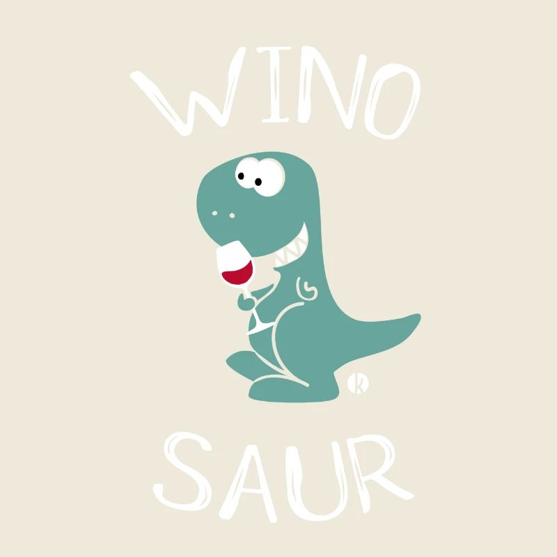 Winsoaur - Wine Dinosaur T-Rex Funny Gift