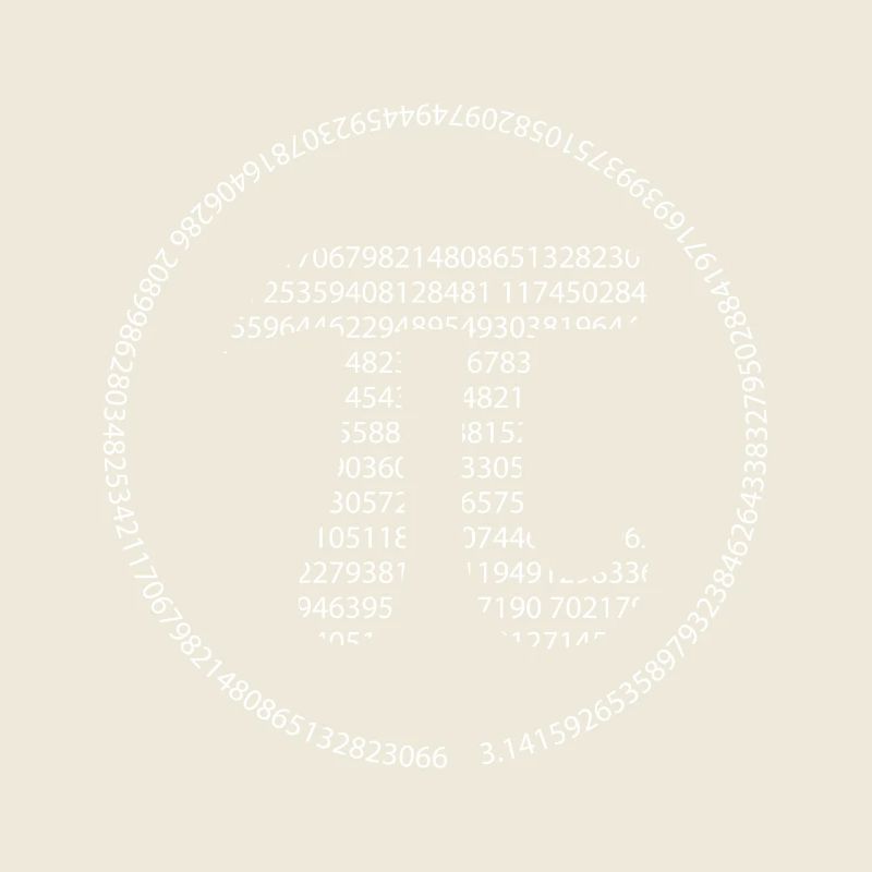 Pi - Pi Day - Blanc