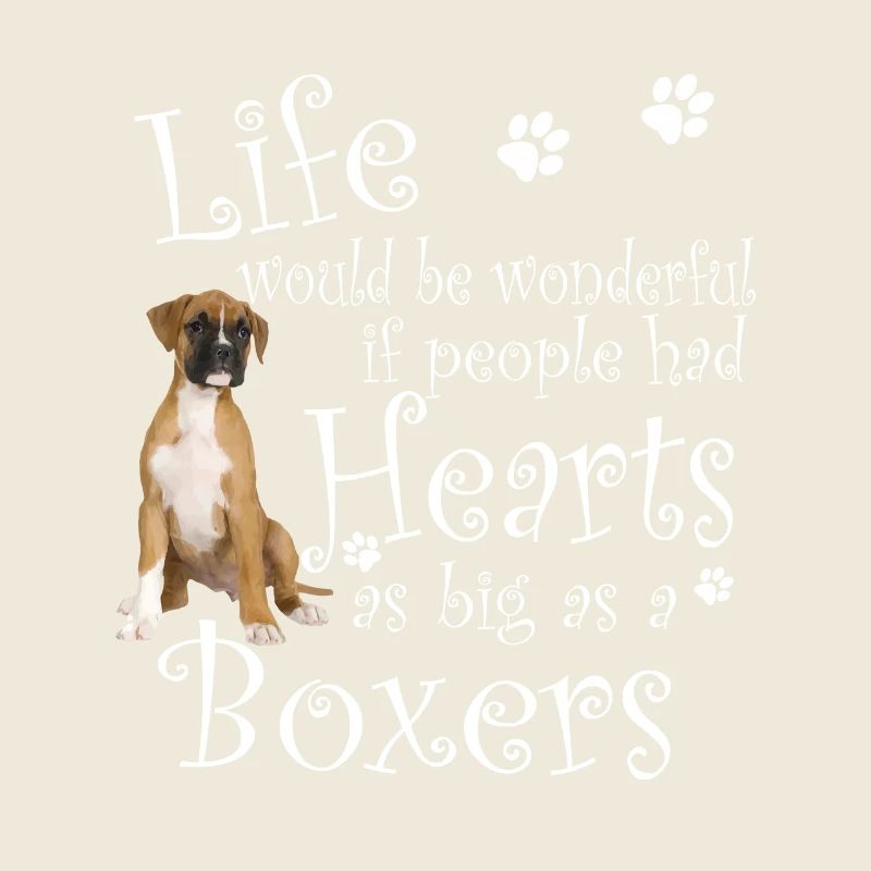 Boxer-Hundeherz so groß wie ein Boxer