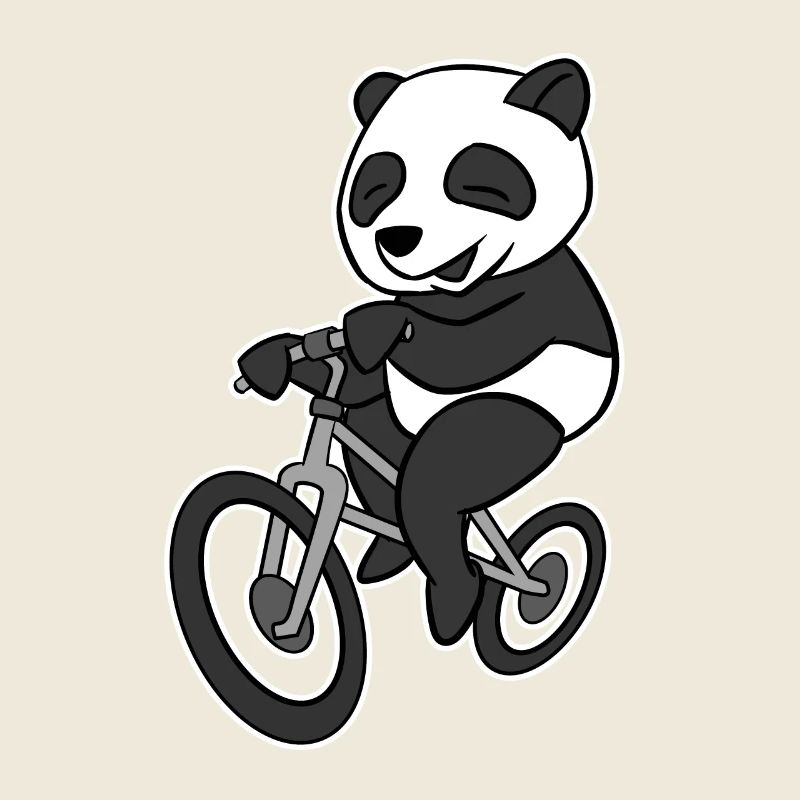 T-shirt de vélo d'équitation de panda Funny Sichuan Bear