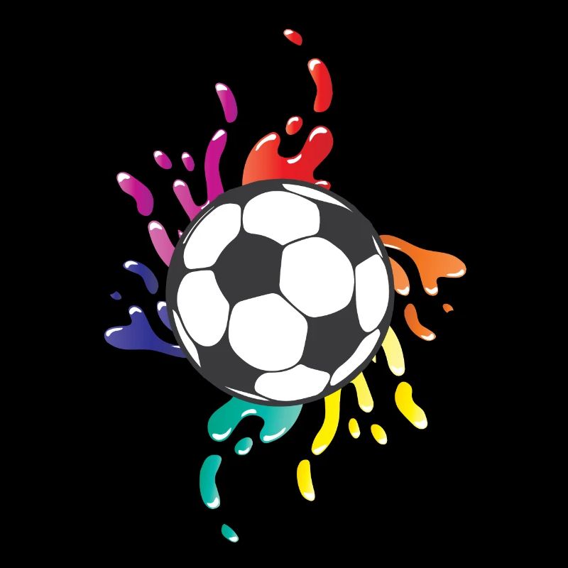 Fußball bunte Farbspritzer