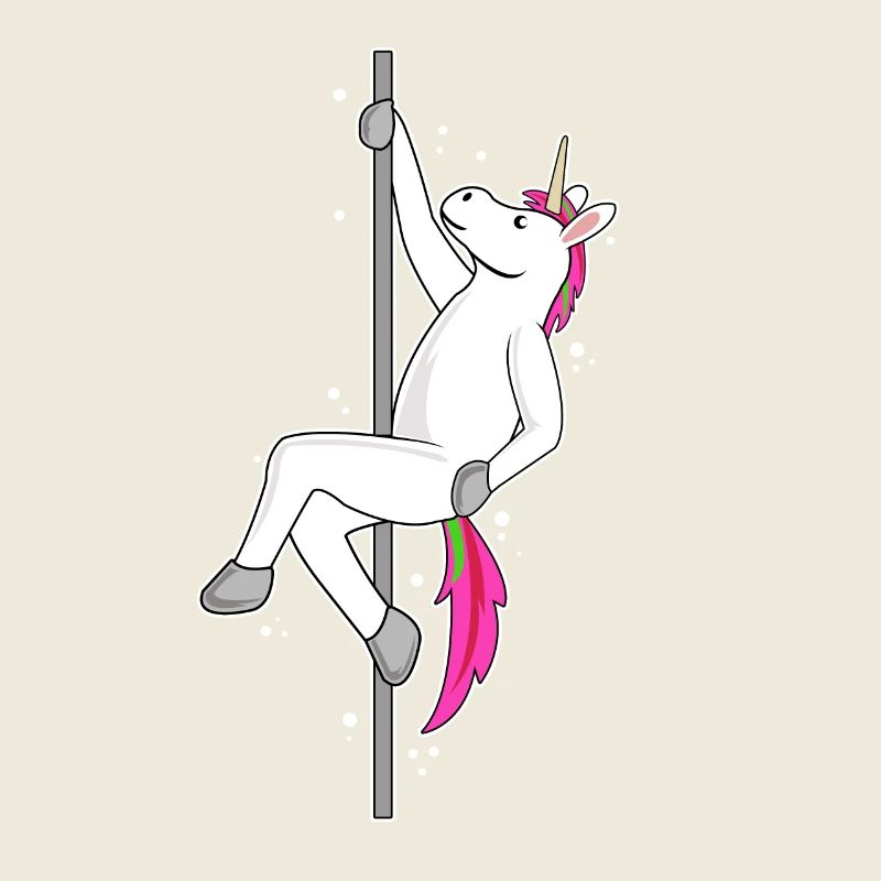 Funny Unicorn Haloween Pole Dancing