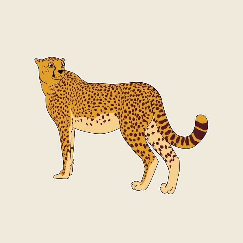 Gepard Wildlife Safari Leopard comic Geschenkidee