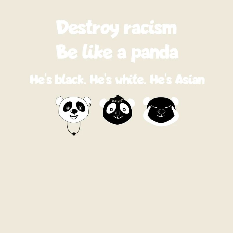 Panda Pandabär gegen Rassismus Antisemitismus