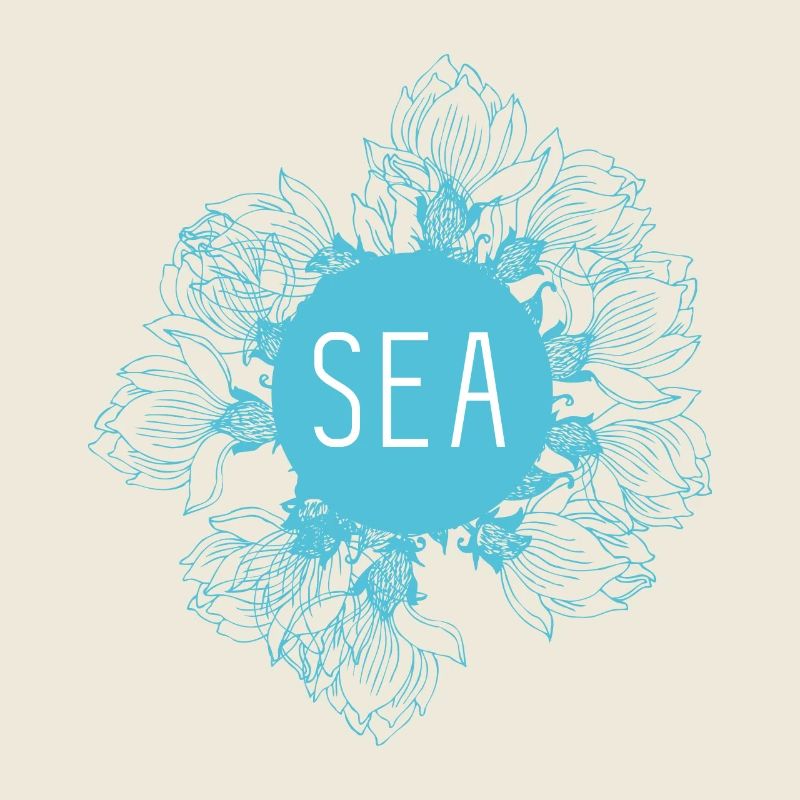 Meeresblüte Blau Seemotiv