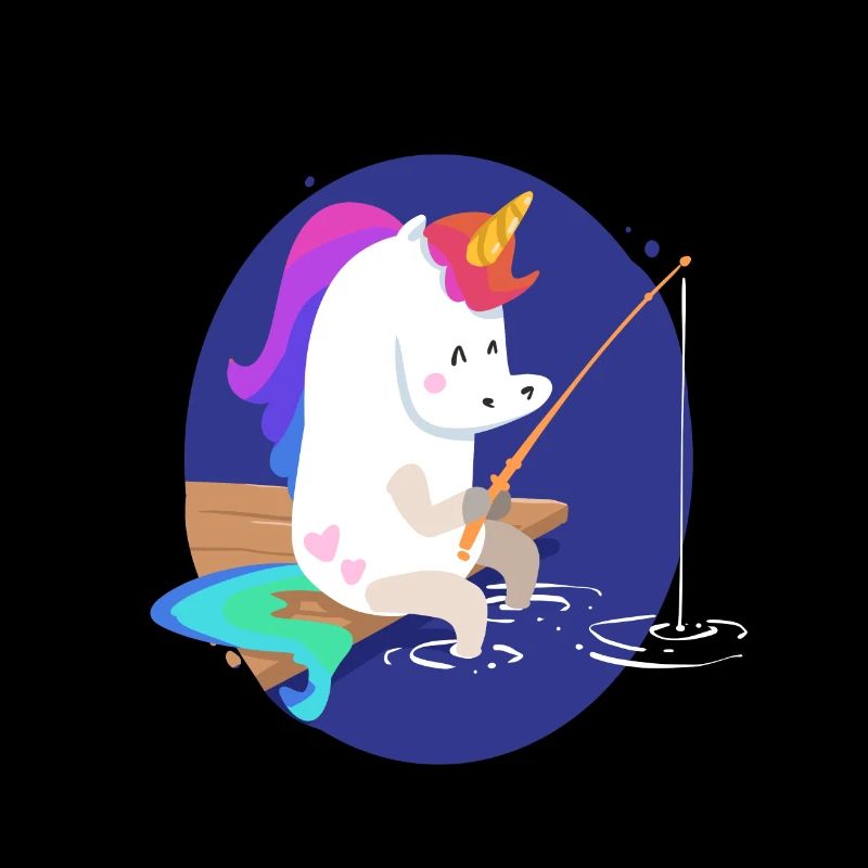 Einhorn beim Angeln