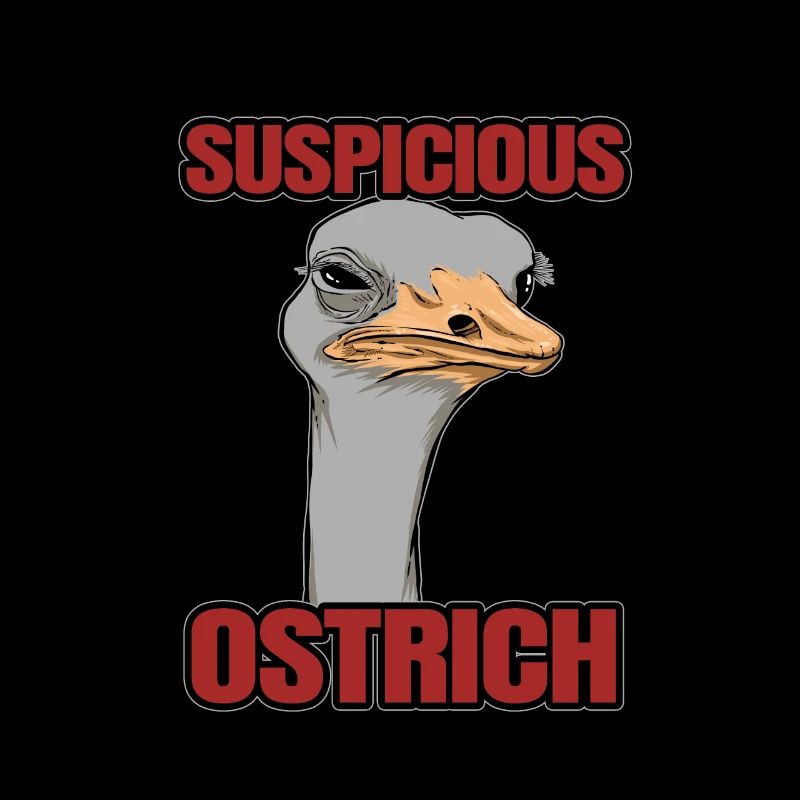 Humorvoller Schnappschuss mit Strauss Vogel