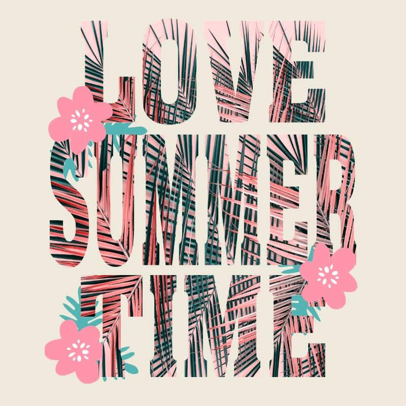 Love Summer Time Palmen Sommer Geschenk