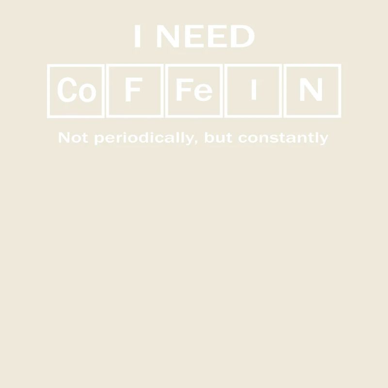 Kaffee Koffein Elemente Periodensystem cool shirt