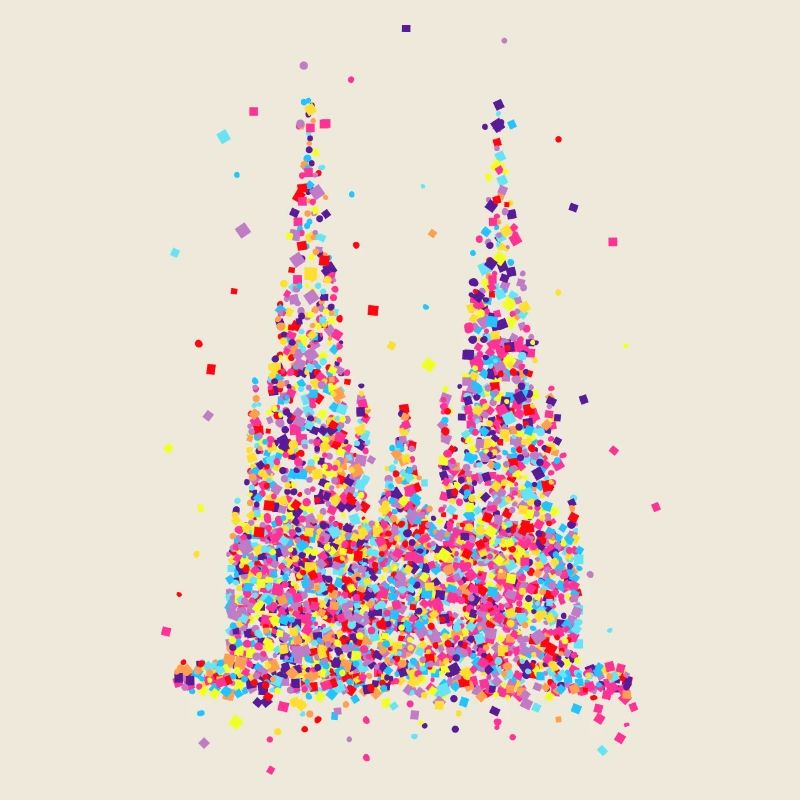 Cologne Cathedral, confetti