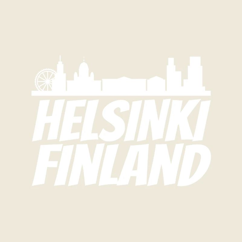 Helsinki Skyline Retro Design
