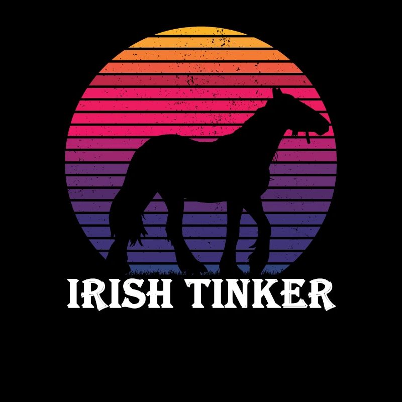 Irish Tinker - Pferd im Retro Style