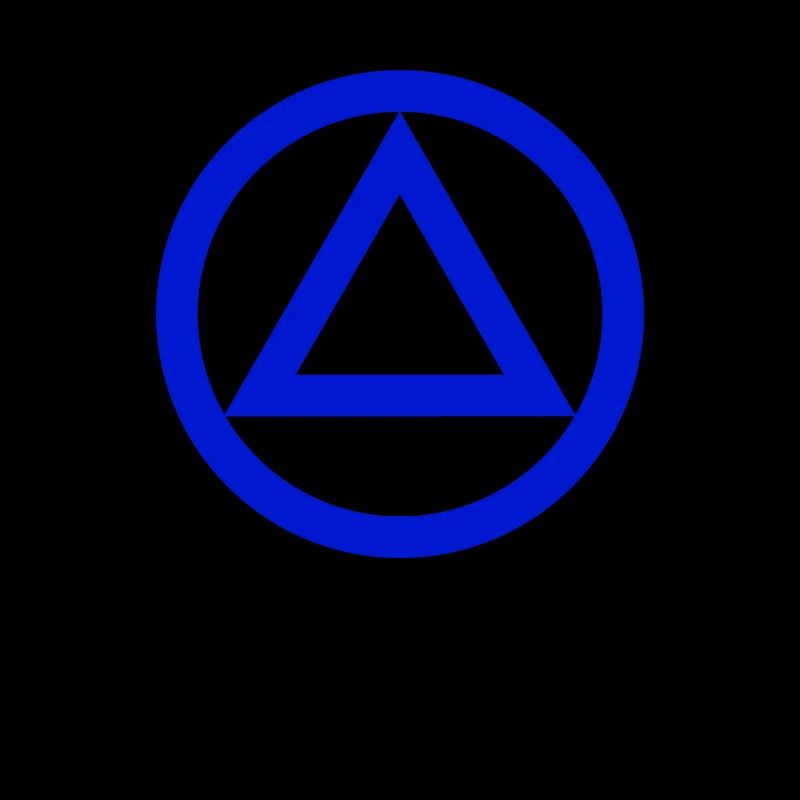 Anonymous alcoholic symbol logo AA NA anti alcohol