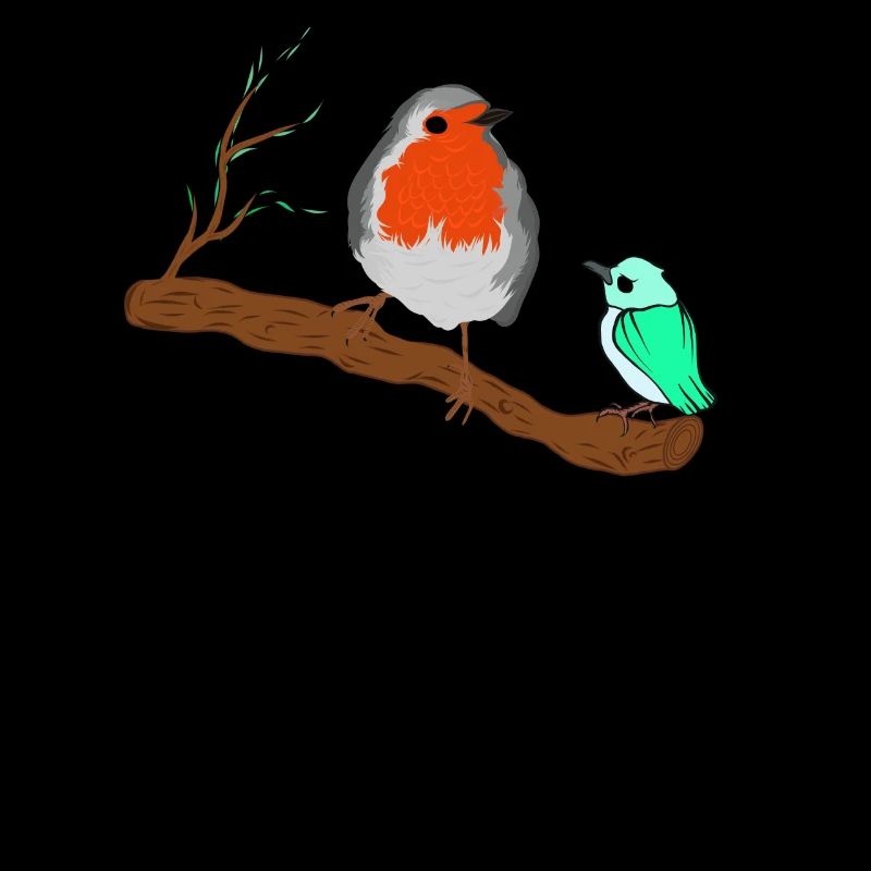 Pretty robin on a branch