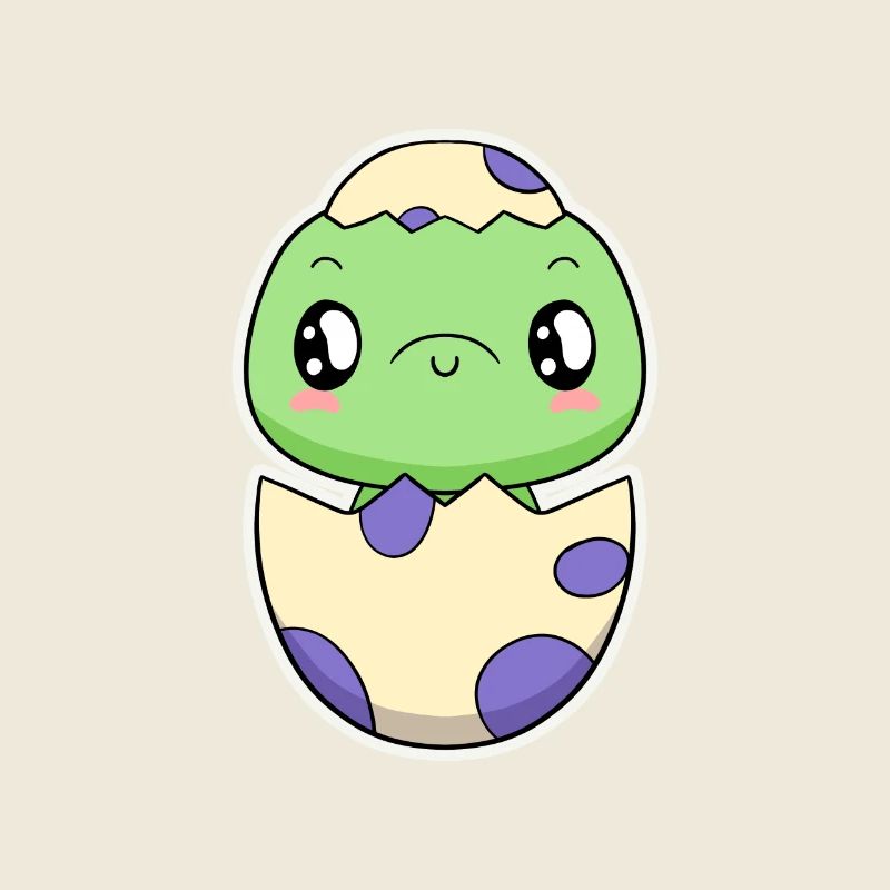 Small dinosaur from the egg
