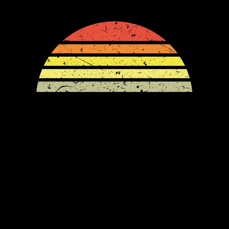 Rétro demi-cercle coucher de soleil