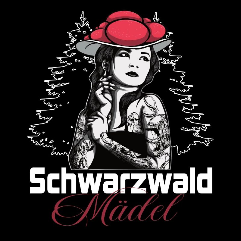 Modernes Schwarzwaldmädel mit Bollenhut