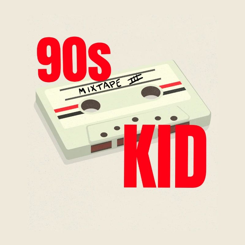 90s Vibe Mixtape cassette slogan fête 90