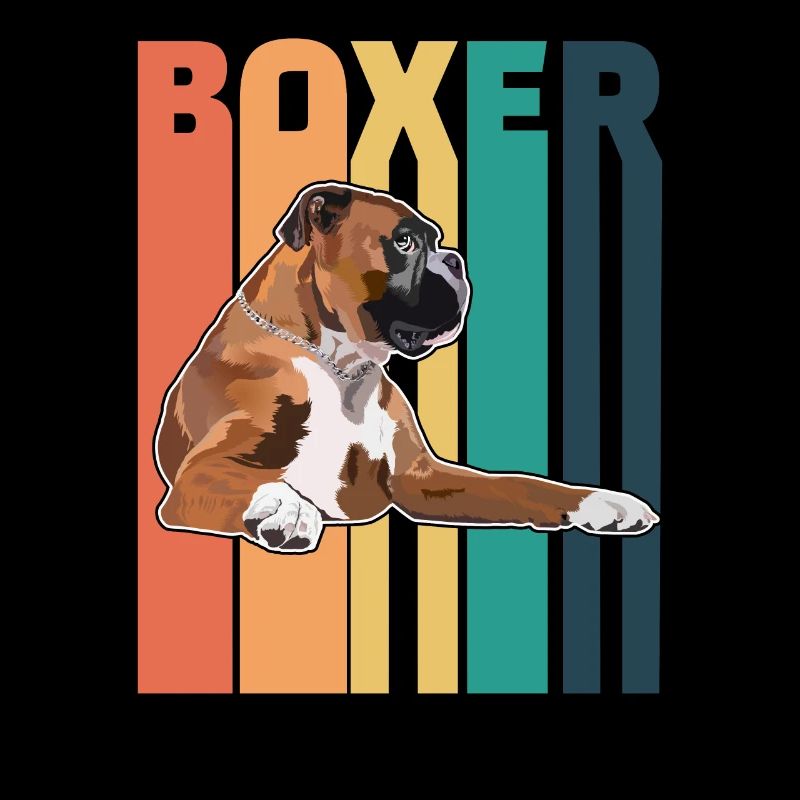 Boxer Hund Retro