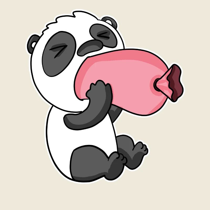 Panda avec saucisse