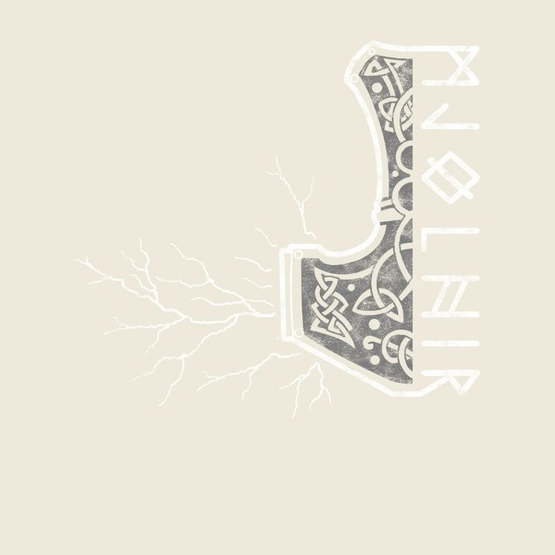 Der Hammer von Thor mit Blitzen - Mjölnir