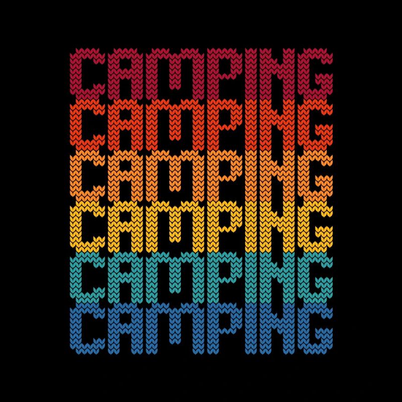 Police de bloc arc-en-ciel de camping