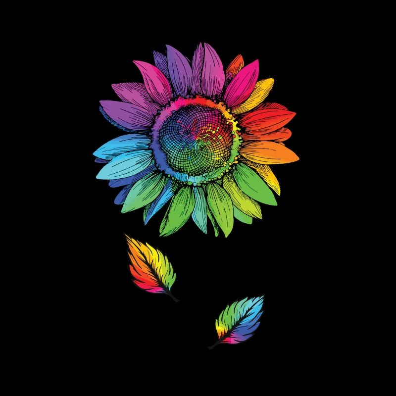 Be Kind LGBTQ Regenbogen Sonnenblume Blume CSD