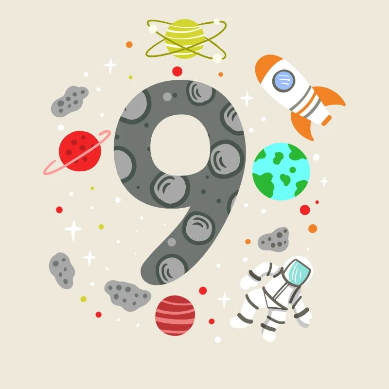 9. Geburtstag Weltraum Astronaut