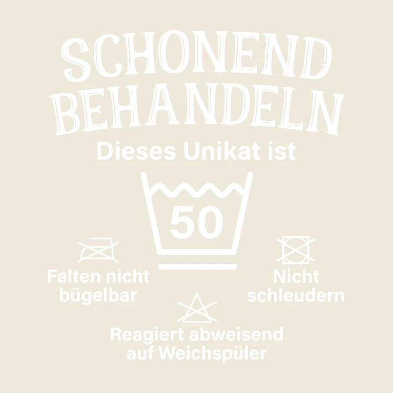 Schonend Behandeln Fünfzig Geschenk 50. Geburtstag