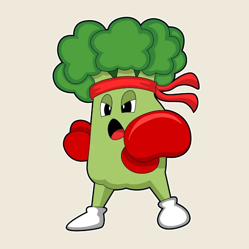 Boxers en brocoli, gants de boxe, boxe