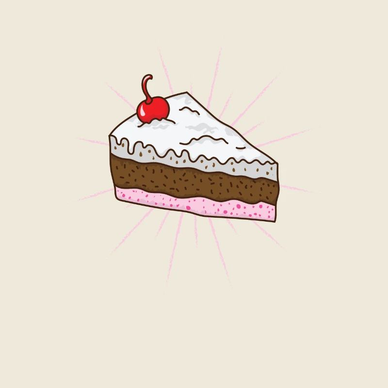 Morceau de gâteau avec pâtisserie à gâteau aux cerises