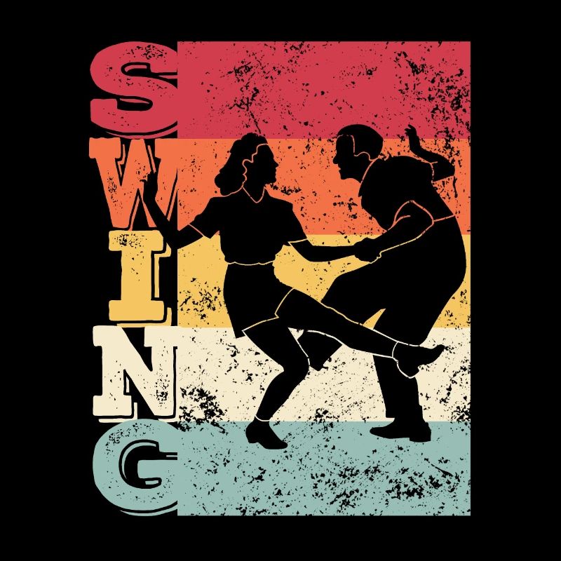 Boogie Woogie Swing Dancing Retro Colors Vintage