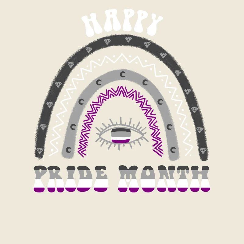 Boho Rainbow Happy Pride Mois Asexué