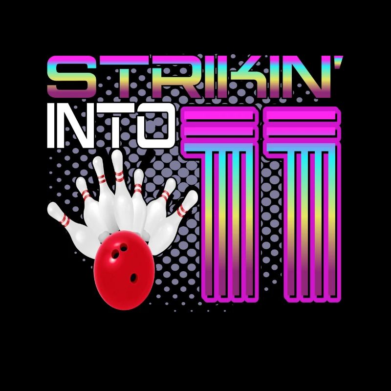 Striking Into 11 Bowling Bowler 11. Geburtstag