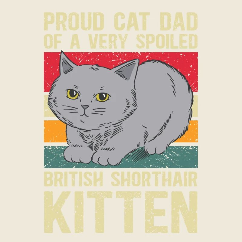 British Shorthair Papa Chat Cadeau