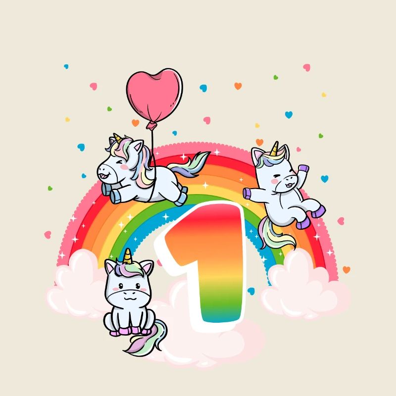 1st Birthday Rainbow Unicorn Theme Birthday