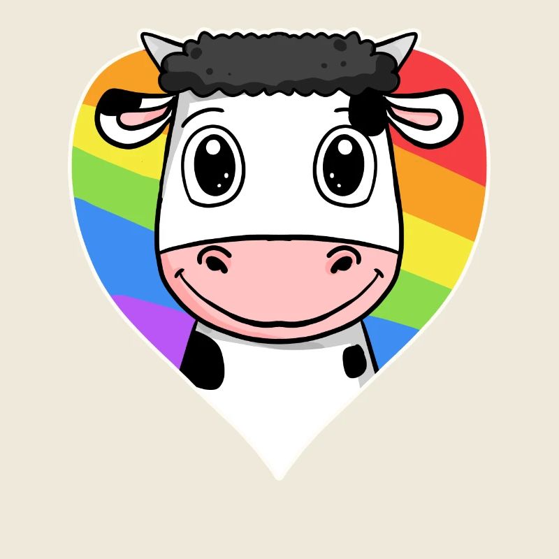 Kuh Lgbt Regenbogen Farben