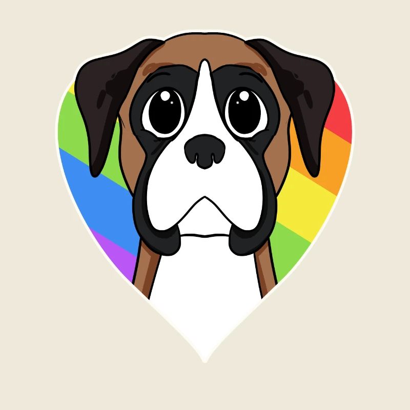 LGBT Hund Deutscher Boxer Regenbogen