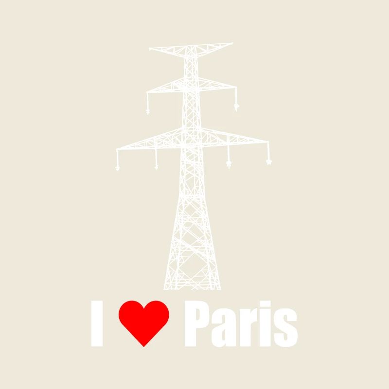 Paris Eiffelturm Strommast Elektriker Satire Liebe
