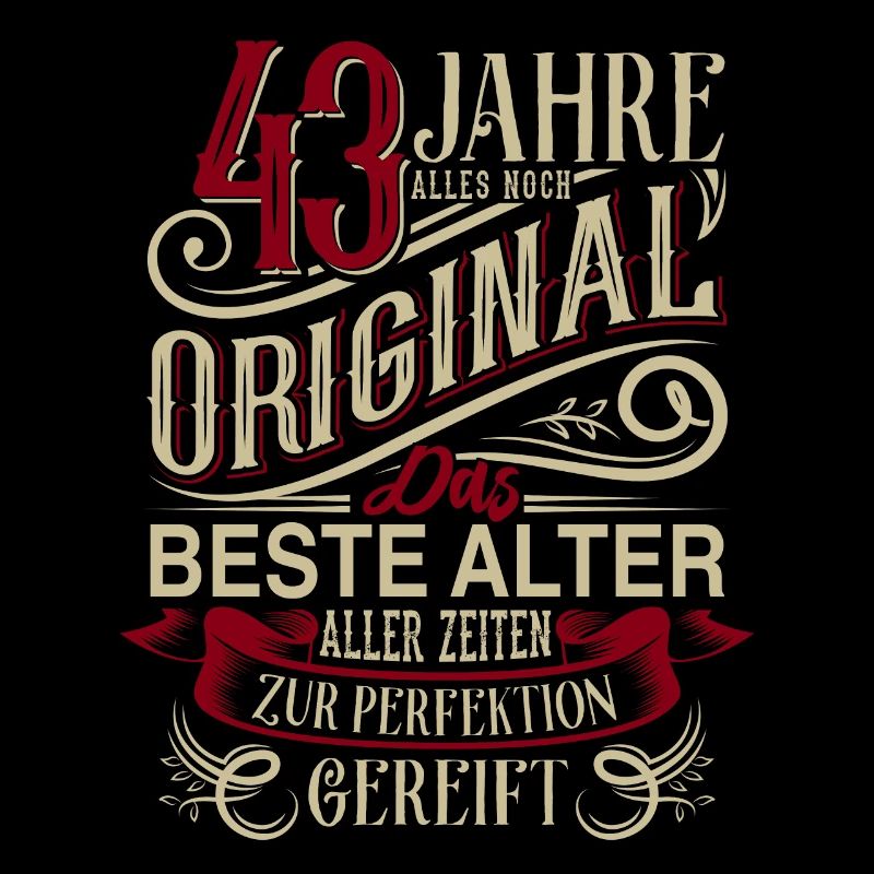 43. Geburtstag Vintage Retro